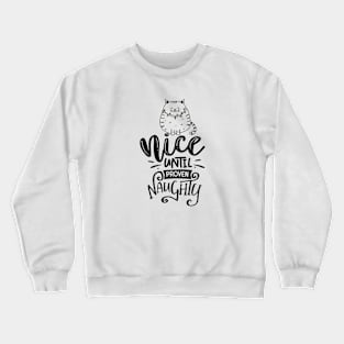 Christmas quotes with cute cat design Crewneck Sweatshirt